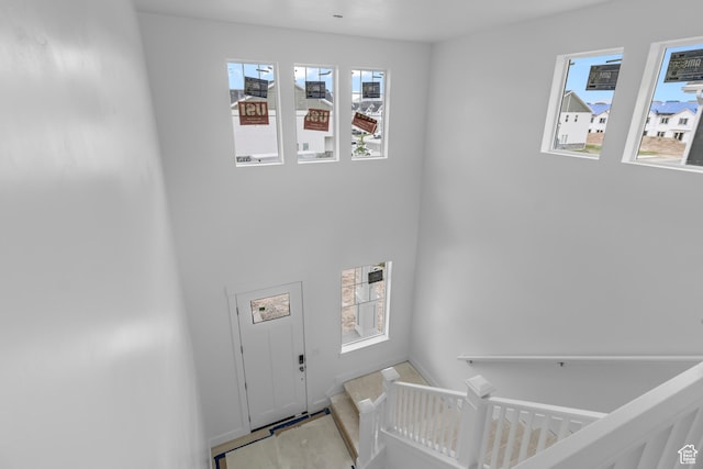 foyer featuring healthy amount of natural light