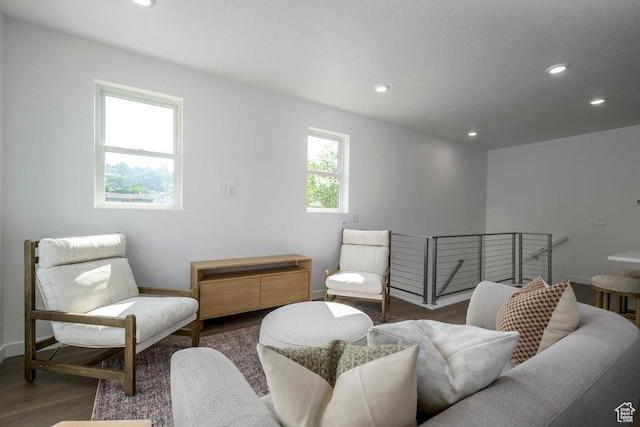 441 N Bishop Pl Unit 4-17, Salt Lake City, UT 84103 - sitting room with wood finished floors, recessed lighting, and baseboards
