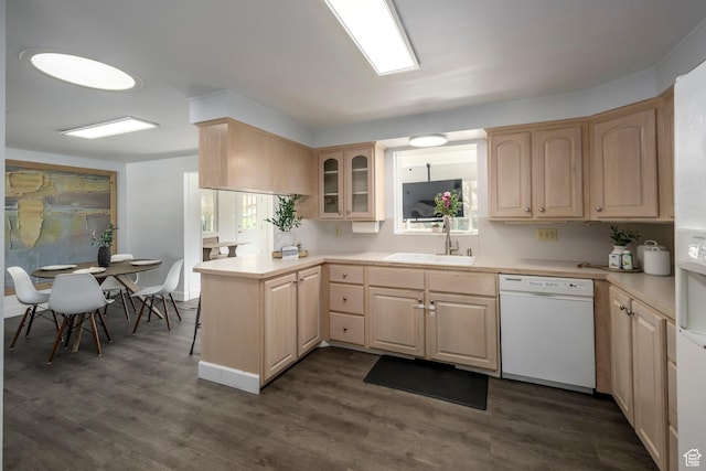 547 N 650 E, Orem, UT 84097 - kitchen featuring dishwasher, a sink, light brown cabinets, and light countertops