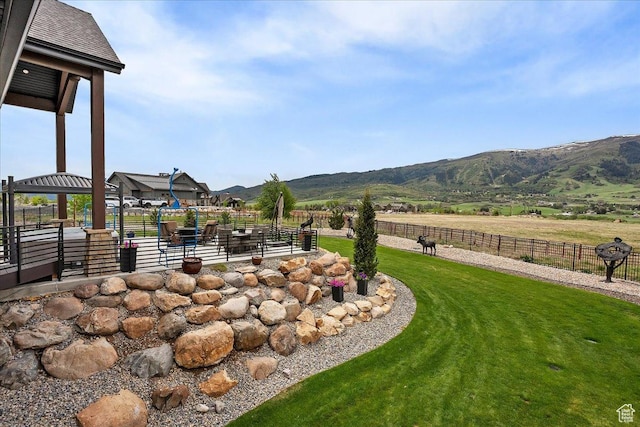 3749 N Eagle Ridge Dr E, Eden, UT 84310 - view of yard with a mountain view