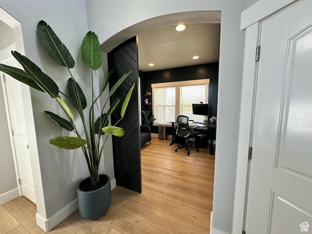 3146 W 1280 N, Provo, UT 84601 - office featuring arched walkways, light wood finished floors, baseboards, and recessed lighting