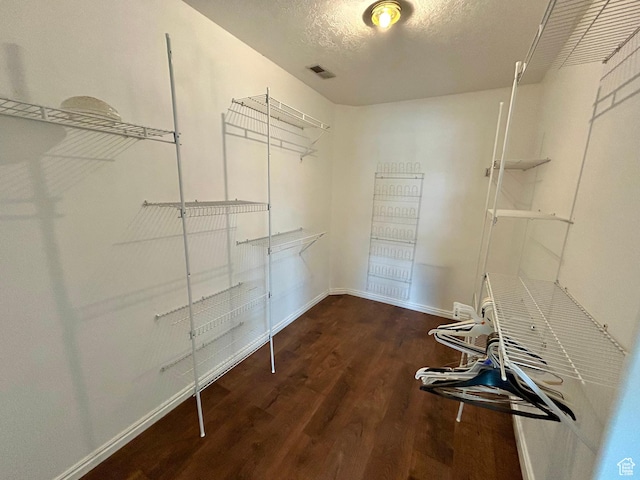spacious closet featuring wood finished floors