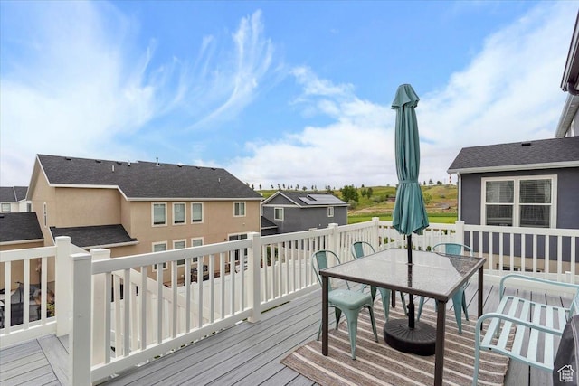 3191 N 1500 E, Layton, UT 84040 - deck featuring outdoor dining space and a residential view