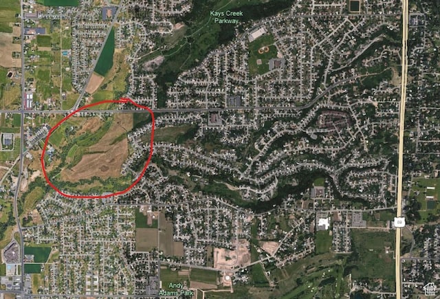 aerial overview of property's location