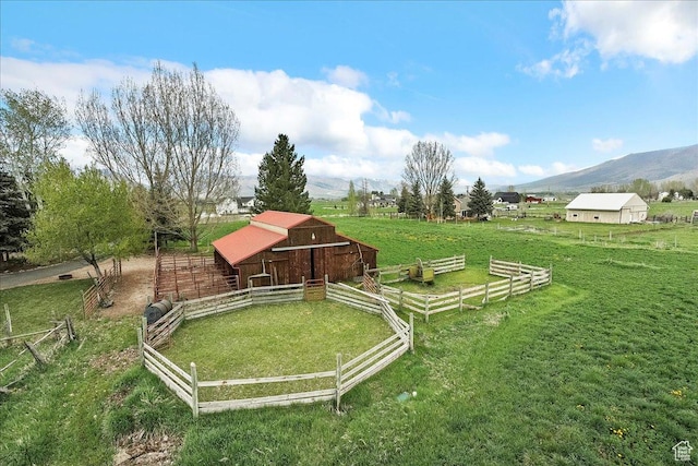 448 S 8600 E, Huntsville, UT 84317 - view of yard with an exterior structure, a rural view, an outbuilding, and a mountain view