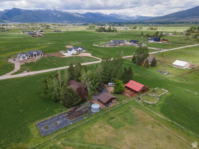448 S 8600 E, Huntsville, UT 84317 - aerial view of property and surrounding area featuring rural landscape, a mountainous background, and a pastoral area