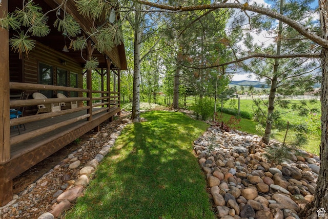 448 S 8600 E, Huntsville, UT 84317 - view of grassy yard with a deck