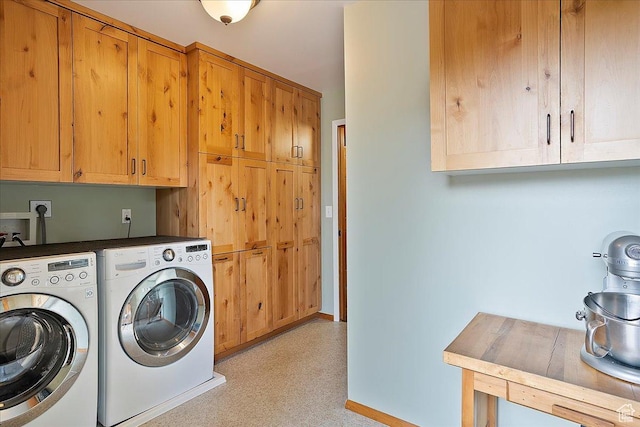 448 S 8600 E, Huntsville, UT 84317 - clothes washing area featuring cabinet space, washer and dryer, and baseboards