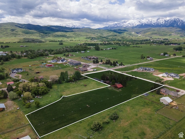 448 S 8600 E, Huntsville, UT 84317 - overview of rural landscape featuring property parcel outlined and a mountain backdrop