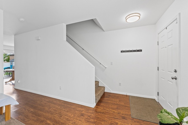 2868 W Willow Sprout Rd S, Lehi, UT 84043 - foyer entrance featuring wood finished floors, stairway, and baseboards