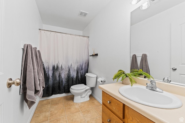 2868 W Willow Sprout Rd S, Lehi, UT 84043 - full bathroom with toilet, vanity, baseboards, and a shower with shower curtain