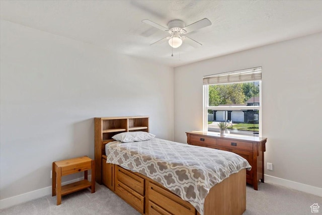 2115 N 600 W, West Bountiful, UT 84087 - bedroom with light carpet, baseboards, and ceiling fan