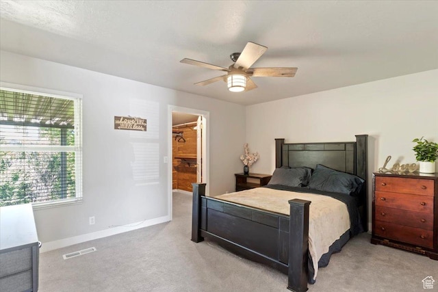 2115 N 600 W, West Bountiful, UT 84087 - bedroom with light carpet, baseboards, and a ceiling fan
