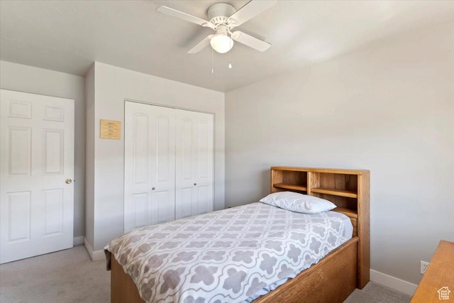2115 N 600 W, West Bountiful, UT 84087 - bedroom featuring carpet flooring, a closet, baseboards, and ceiling fan