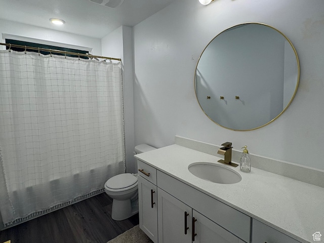 3452 W Pond Dr S, Lehi, UT 84043 - bathroom featuring toilet, vanity, and wood finished floors