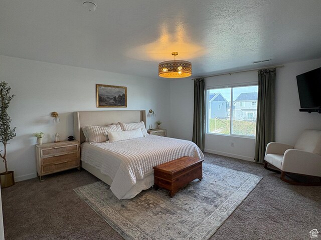 3452 W Pond Dr S, Lehi, UT 84043 - carpeted bedroom with baseboards and a textured ceiling