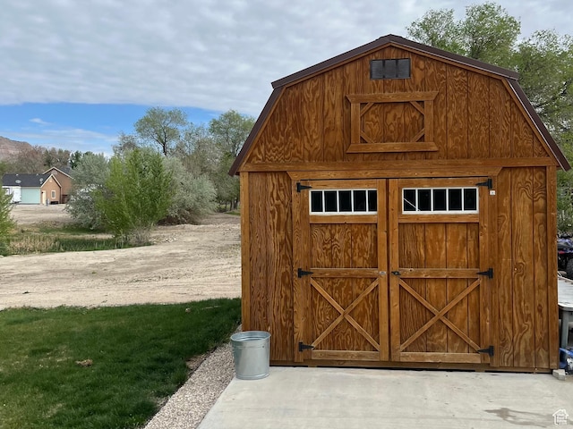 view of shed