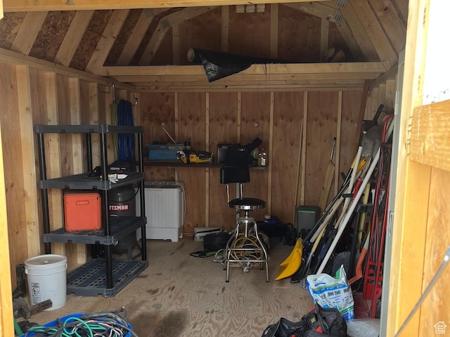 view of storage area
