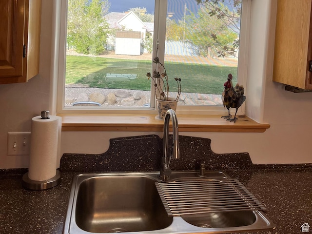 kitchen view of a sink