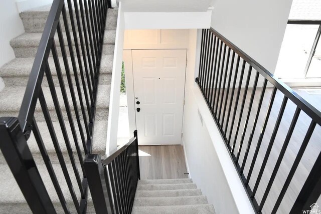227 S W Ln, Provo, UT 84601 - staircase featuring wood finished floors