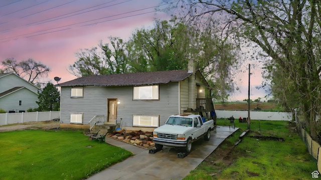 1170 N 1600 W, Lewiston, UT 84320 - back of property at dusk with a chimney
