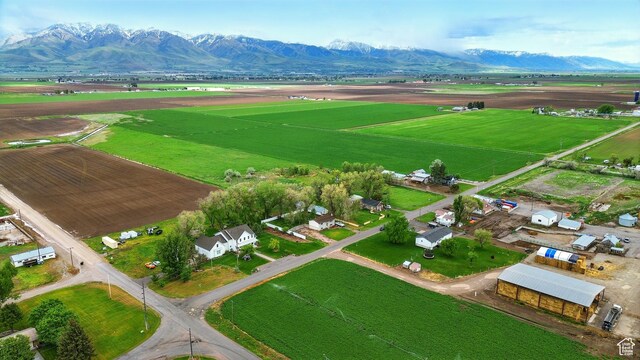 1170 N 1600 W, Lewiston, UT 84320 - aerial view of property and surrounding area with rural landscape and a mountain backdrop