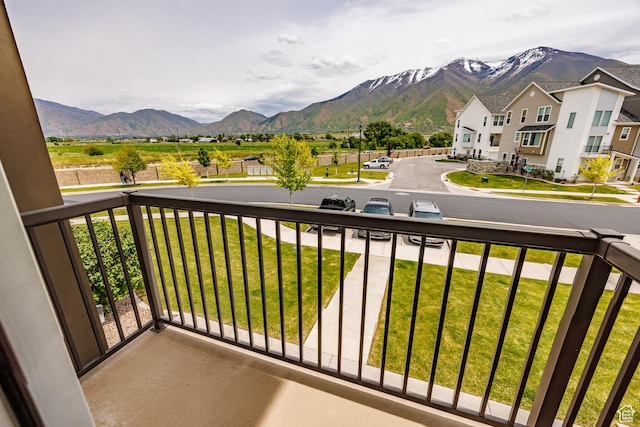 972 S High Ridge Rd, Spanish Fork, UT 84660 - balcony featuring a mountain view and a residential view