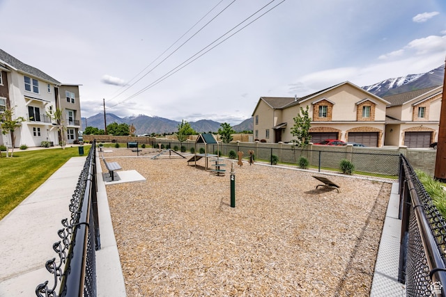 972 S High Ridge Rd, Spanish Fork, UT 84660 - view of community with a mountain view, fence, and a residential view