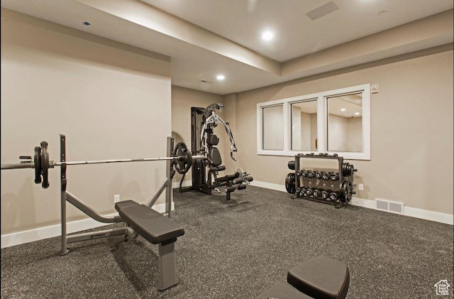 972 S High Ridge Rd, Spanish Fork, UT 84660 - workout room featuring baseboards and recessed lighting