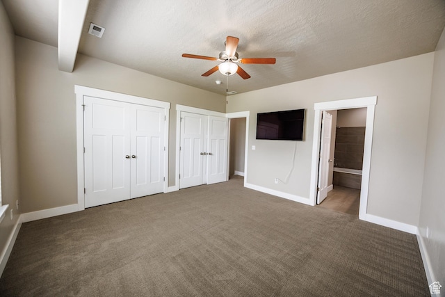 972 S High Ridge Rd, Spanish Fork, UT 84660 - unfurnished bedroom with two closets, baseboards, carpet, and ensuite bathroom