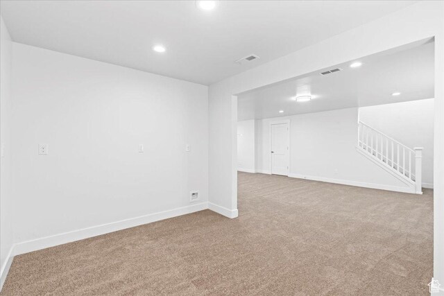 5153 W Lake Terrace Ave S, South Jordan, UT 84009 - spare room with recessed lighting, carpet flooring, and baseboards