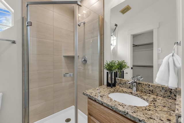 770 W 550 N, Clearfield, UT 84015 - bathroom featuring a stall shower and vanity