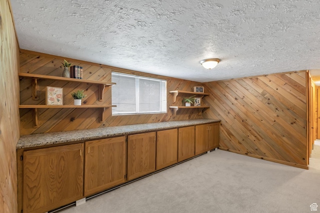 770 W 550 N, Clearfield, UT 84015 - bar with a textured ceiling, wooden walls, and light colored carpet