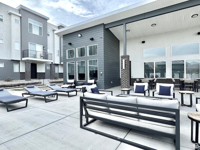 2336 W James Way Unit J34, West Haven, UT 84401 - view of patio / terrace featuring an outdoor living space