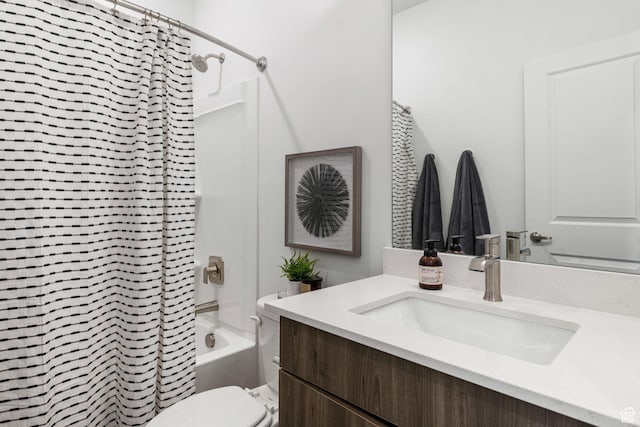 2336 W James Way Unit J34, West Haven, UT 84401 - bathroom featuring vanity, shower / bath combo, and toilet
