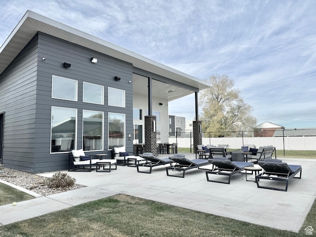 2336 W James Way Unit J34, West Haven, UT 84401 - view of patio with fence and an outdoor hangout area