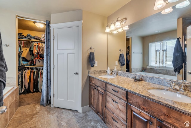 641 W 1450 S, Springville, UT 84663 - full bath featuring double vanity, a spacious closet, and a bathtub