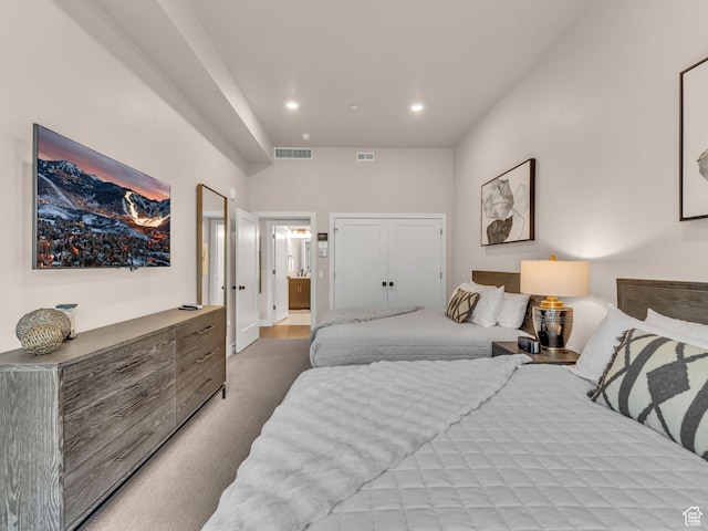 909 W Peace Tree Trl W Unit 416, Heber City, UT 84032 - carpeted bedroom featuring recessed lighting and ensuite bath