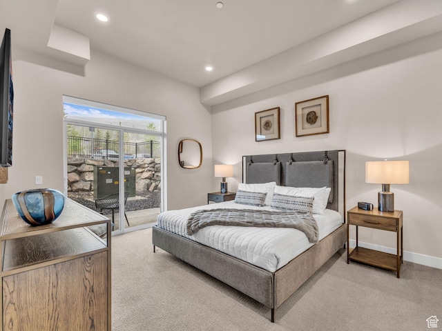 909 W Peace Tree Trl W Unit 416, Heber City, UT 84032 - bedroom with carpet, access to outside, recessed lighting, and baseboards