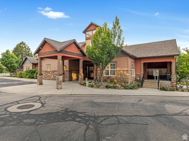 14910 S Ox Cart Ln, Draper, UT 84020 - craftsman house featuring stone siding and roof with shingles