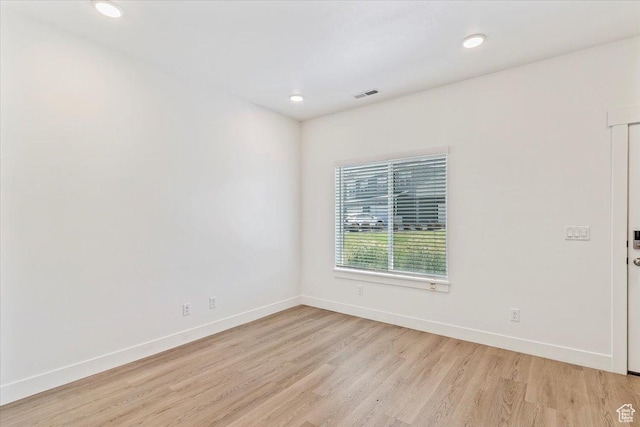 1908 S 1280 W, Logan, UT 84321 - spare room with light wood finished floors, baseboards, and recessed lighting