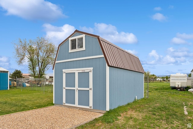 view of shed