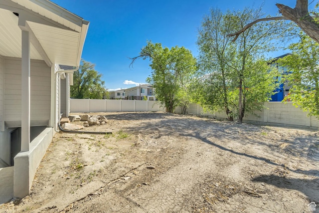 view of fenced backyard
