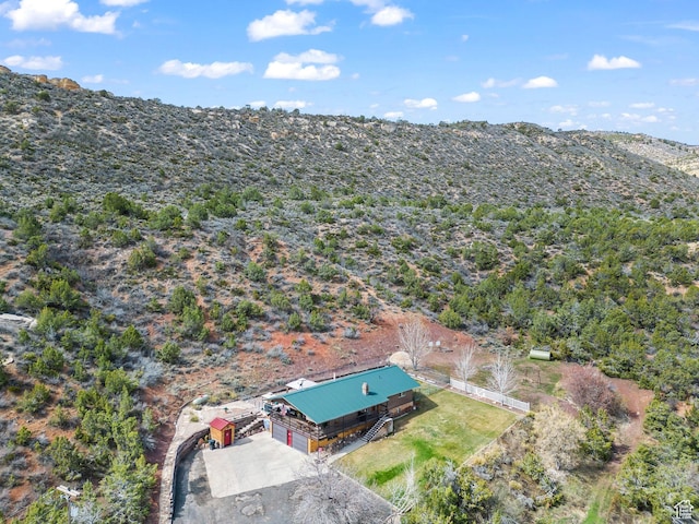 6407 N Dry Fork Cyn W, Dry Fork, UT 84078 - aerial view of property and surrounding area with mountains