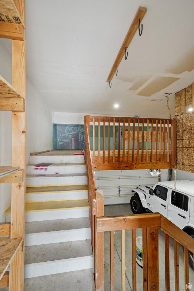 1805 W Grays Pl N, Lehi, UT 84043 - staircase with concrete flooring