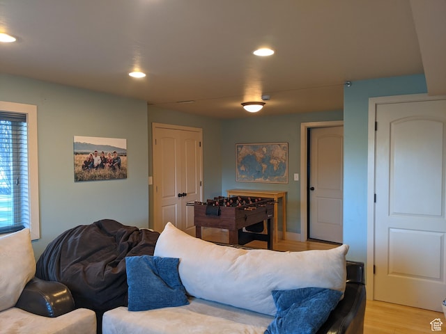 465 N 100th St E, Millville, UT 84326 - living area with light wood finished floors and recessed lighting