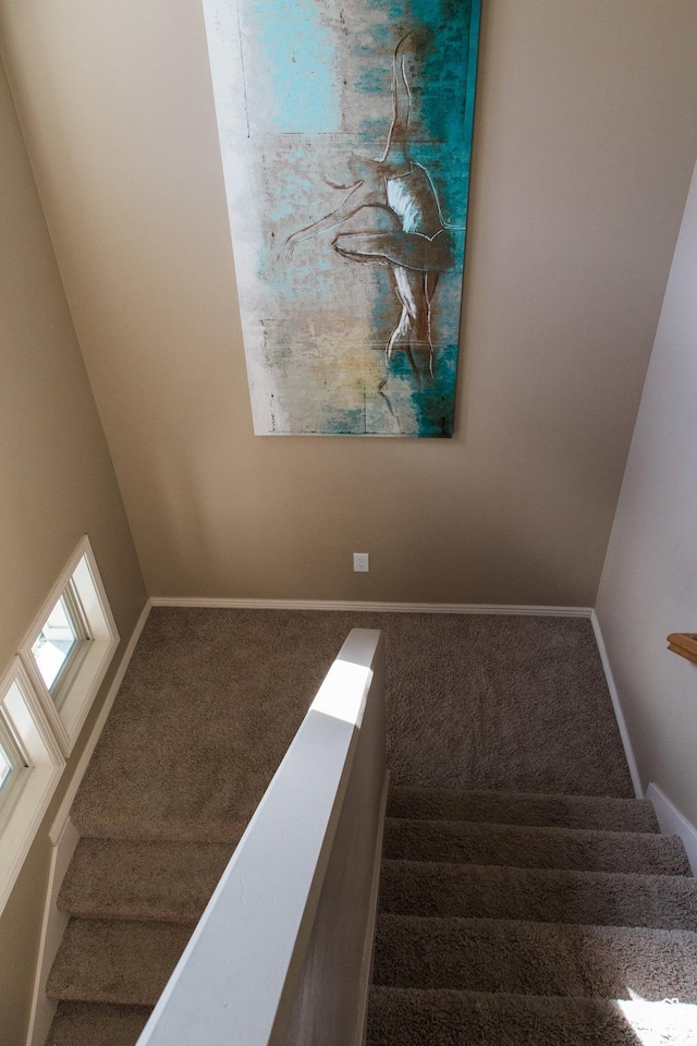 465 N 100th St E, Millville, UT 84326 - stairway featuring carpet and baseboards