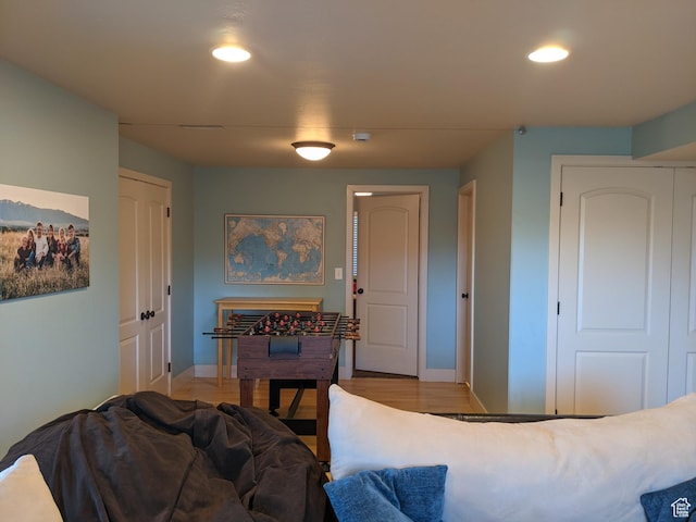 465 N 100th St E, Millville, UT 84326 - bedroom with recessed lighting, baseboards, and a closet