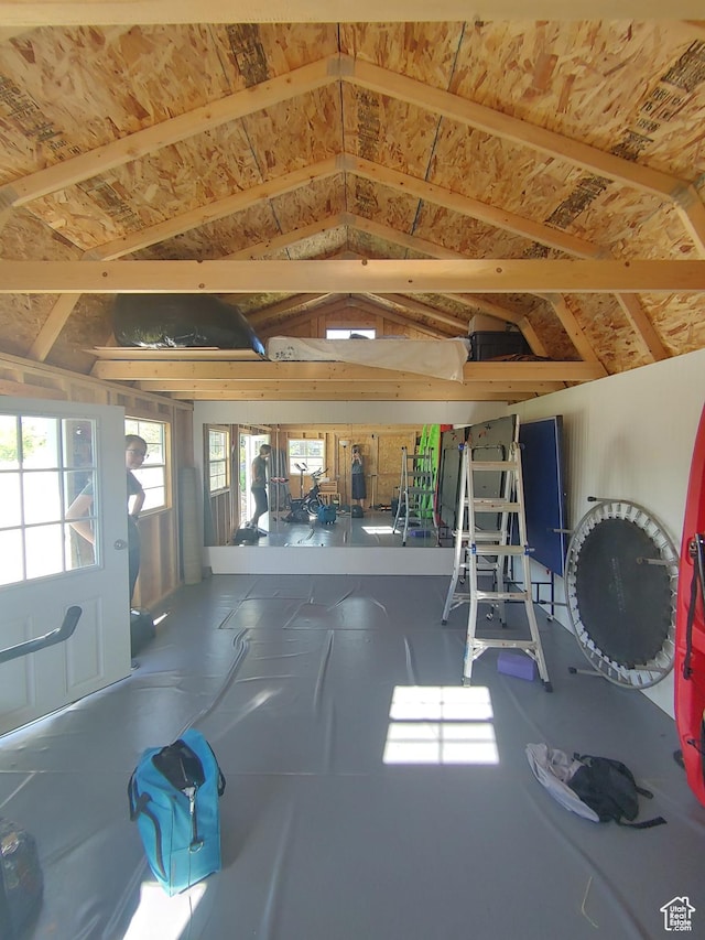 465 N 100th St E, Millville, UT 84326 - interior space featuring lofted ceiling