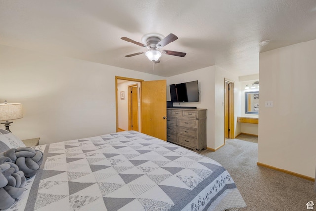 1885 W 300 N, West Point, UT 84015 - bedroom with light colored carpet, baseboards, and ceiling fan
